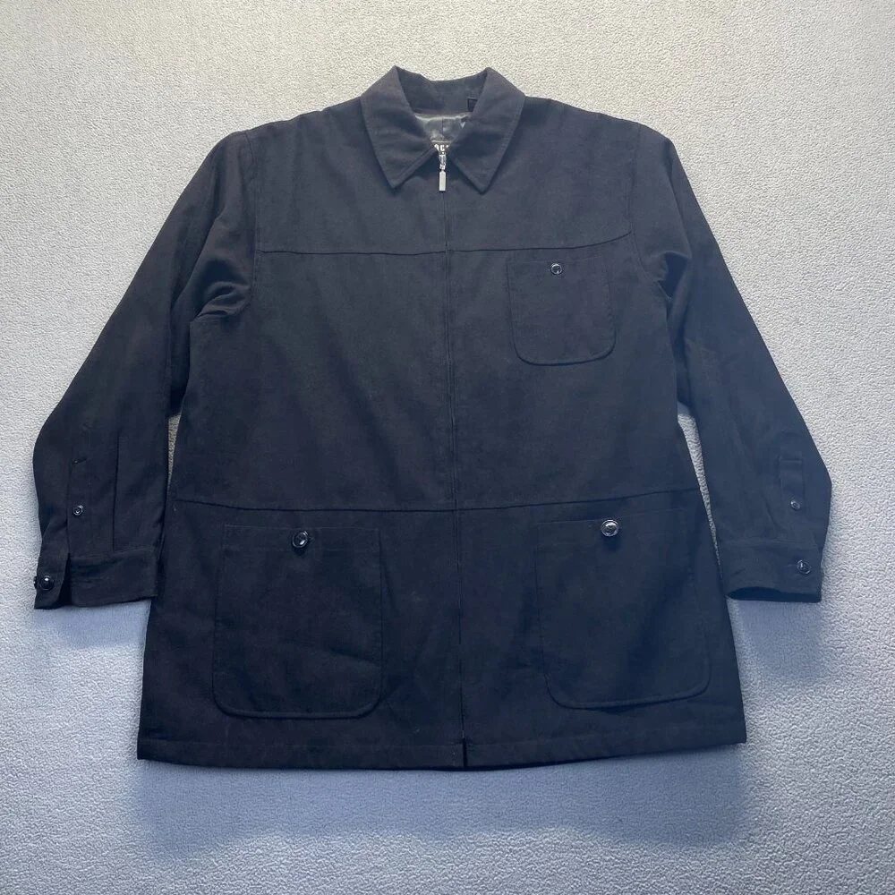 Gochu by KBB‎ Shirt Mens Size XL Black Utility Workwear Pockets Zipper